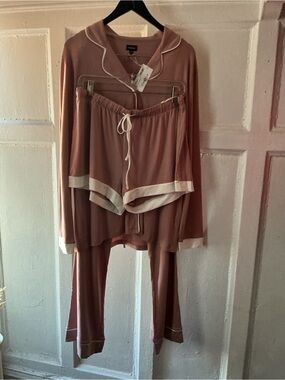 Cosabella Cozy Pajama Set with Cream Trim